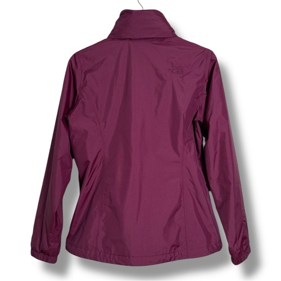 The North Face Burgundy Windbreaker Shell Jacket Hooded Size M - Picture 2 of 16